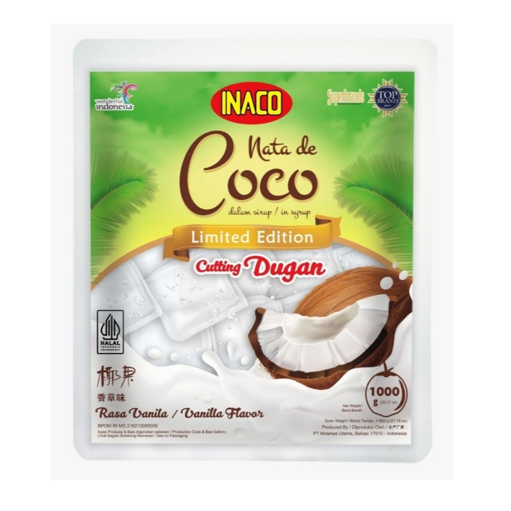 

nata de coco inaco vanilla cutting dugan 1 kg