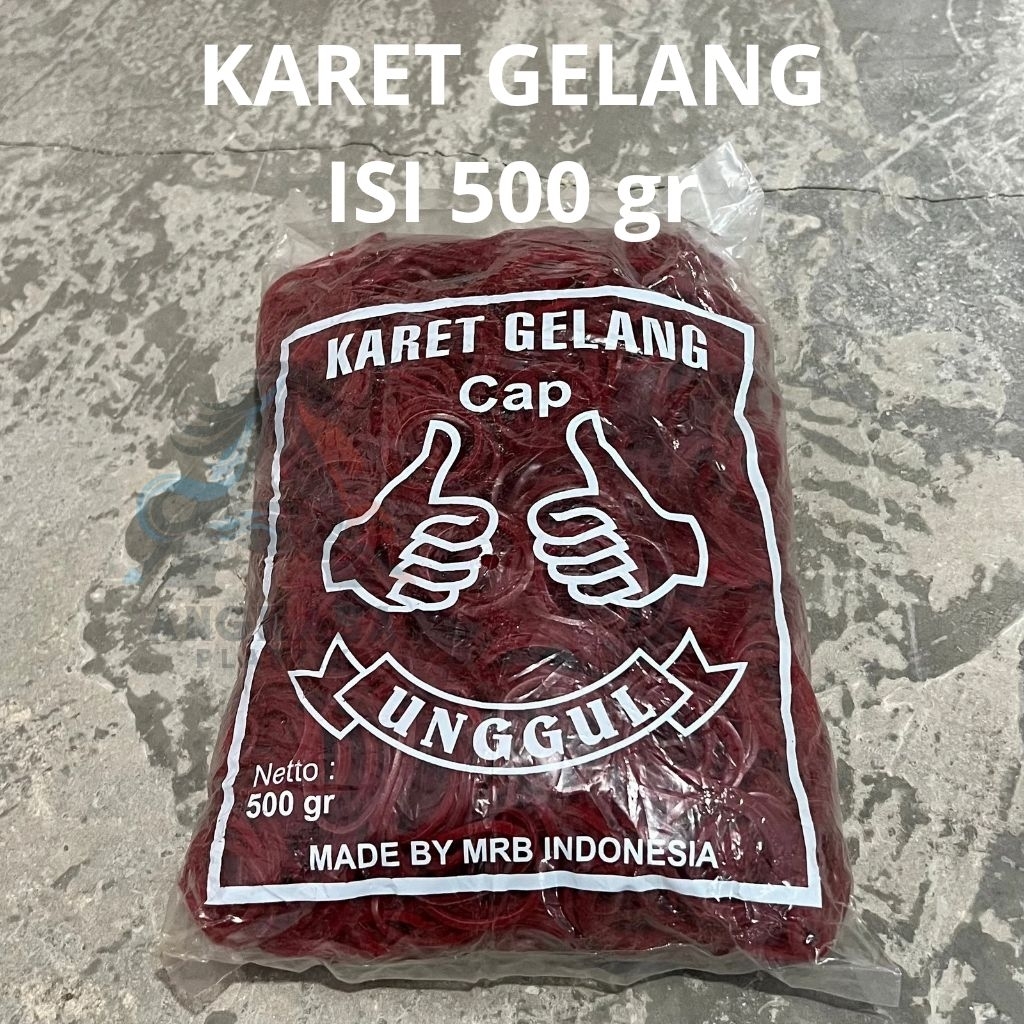 

(500 gr) karet gelang 1/2 kg / karet gelang 500 gr / karet gelang tebal / karet gelang cabe / karet cabe / karet gelang 500gr & karet 100gr / karet cabe / karet sayur / karet tebal / karet cap jempol / karet unggul / karet merah tebal / karet besar