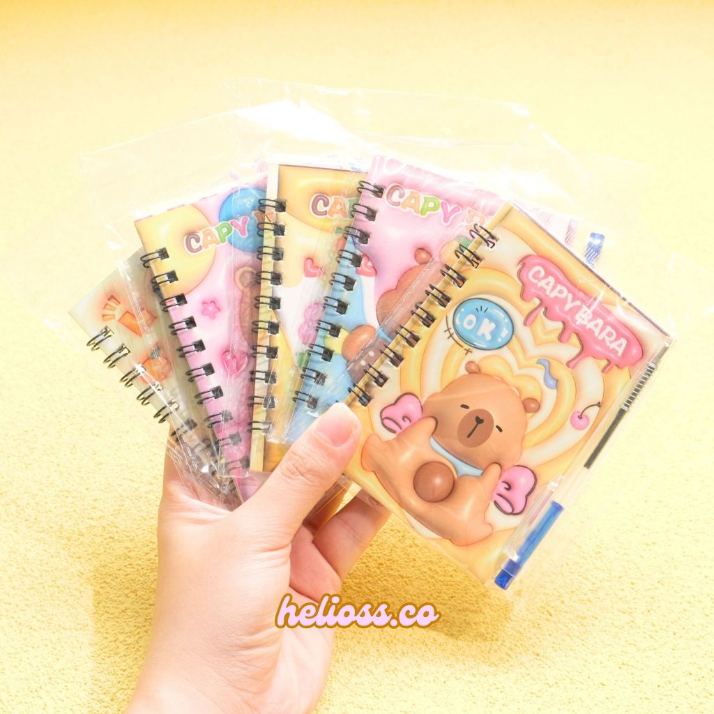 

BUKU TULIS A7 FREE PULPEN MOTIF CAPYBARA SERIES MEMO NOTES NOTEPAD FREE PEN MOTIF CAPYBARA KAPIBARA BUKU TULIS MINI A7 CAPYBARA HELIOS.CO