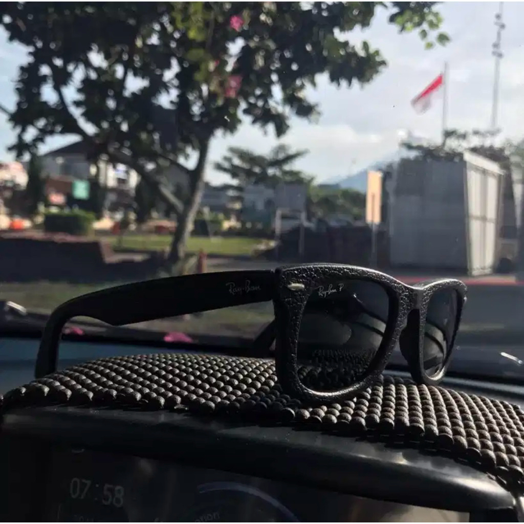 kacamata ray-ban wayfarer leather