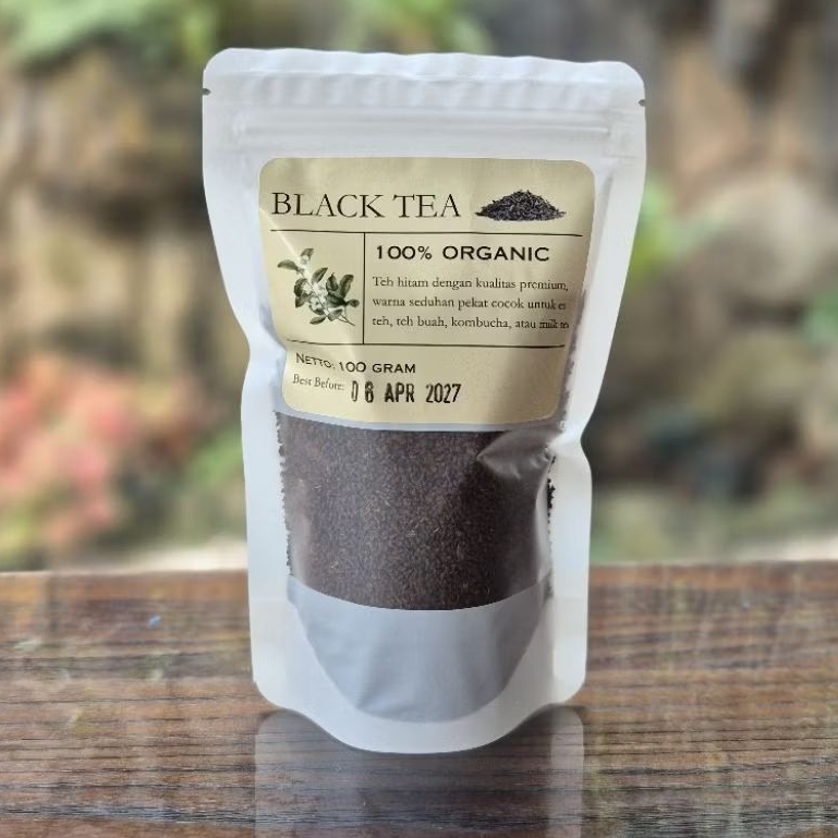 

Black Tea (Teh Hitam) Premium Organik Bahan Baku Kombucha 100 gram