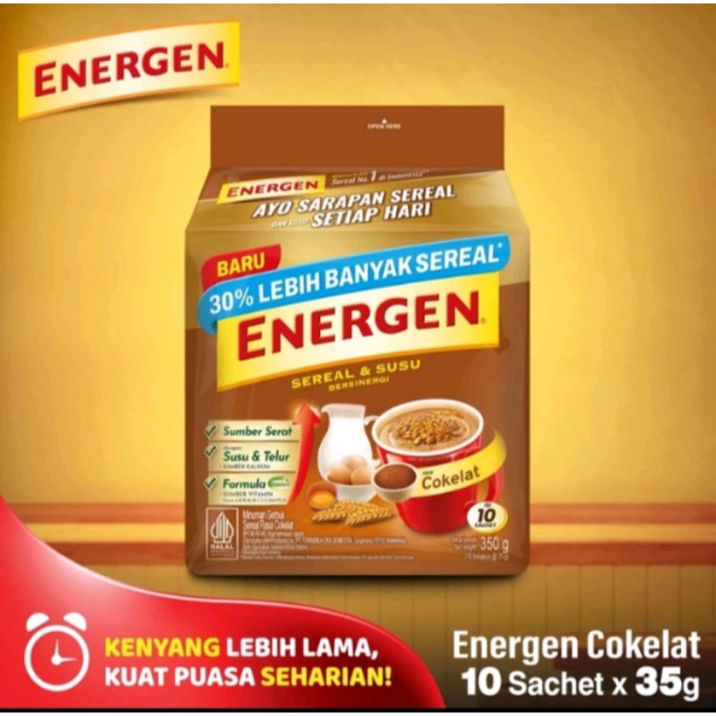 

Energen Sereal dan Susu Rasa Coklat 1 Renceng isi 10 Sachet