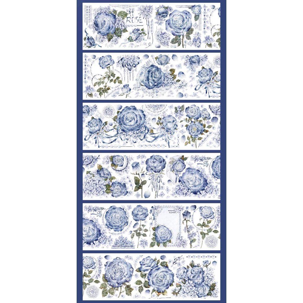 

(Kiricart) Crystal Rose Hologram PET tape Journal Scrapbook
