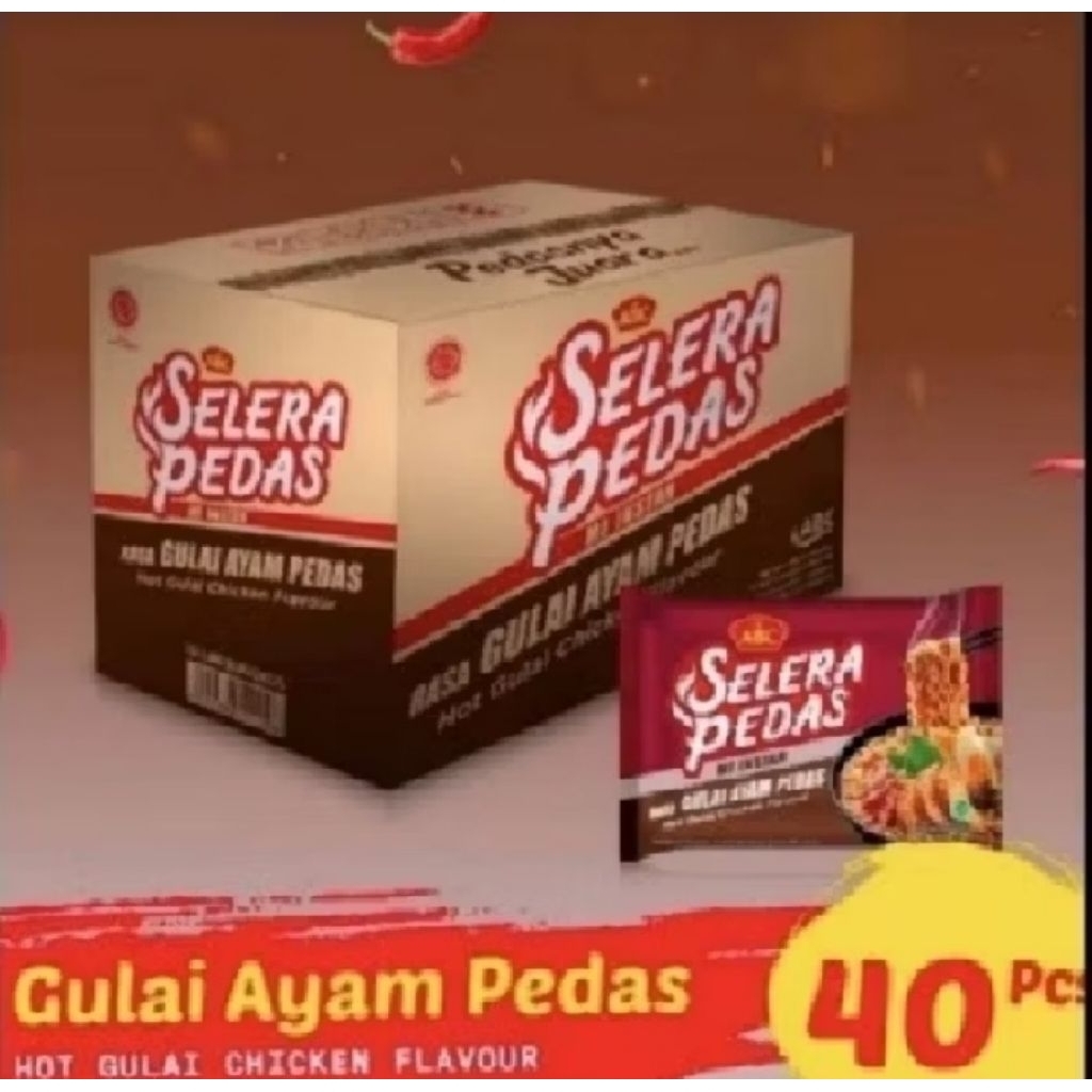 

ABC mie rebus selera pedas gulai ayam pedas 70g 1Dus [40PCS]