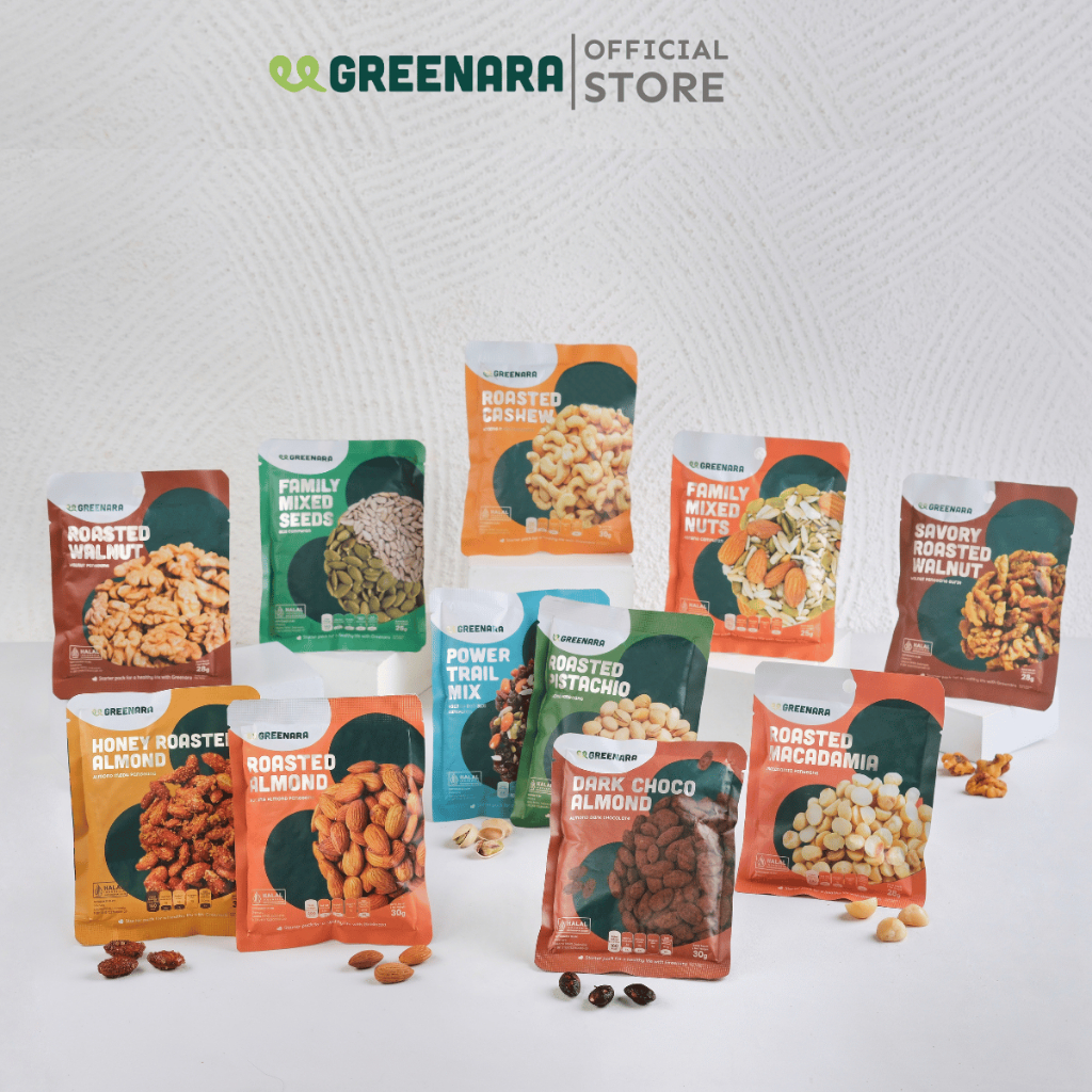

Greenara One Serving Healthy Snacks / Snack Sehat Pistachio / Almond / Mede / Walnut / Camilan Diet