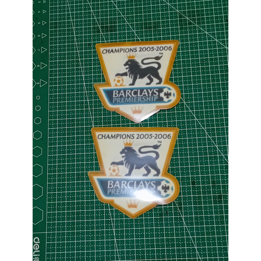SEPASANG PATCH VELVET LIGA INGGRIS 2005 2006 CHAMPIONS
