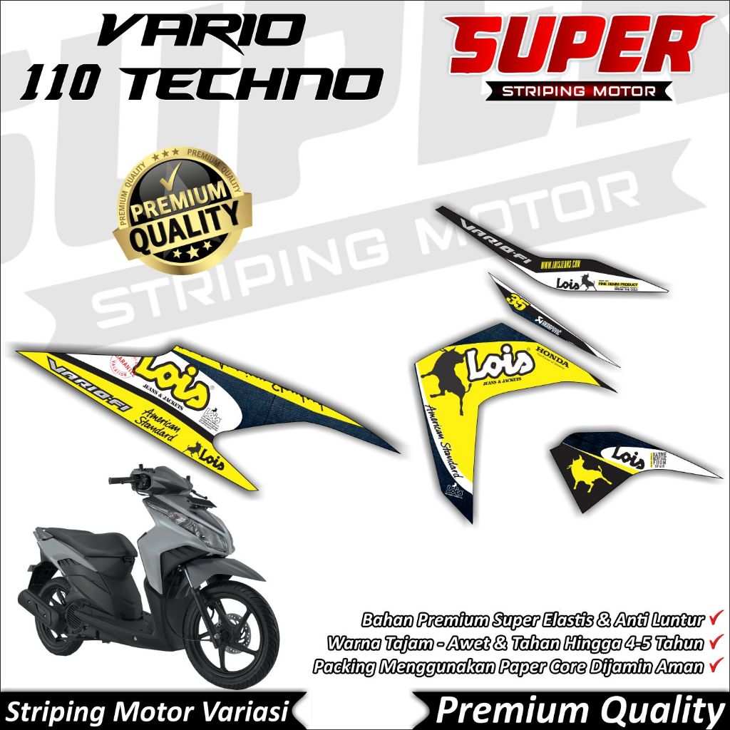 Stiker Vario 110 Techno Anti Luntur keren Striping Vario 110 Techno Striping Honda Vario 110 Techno 