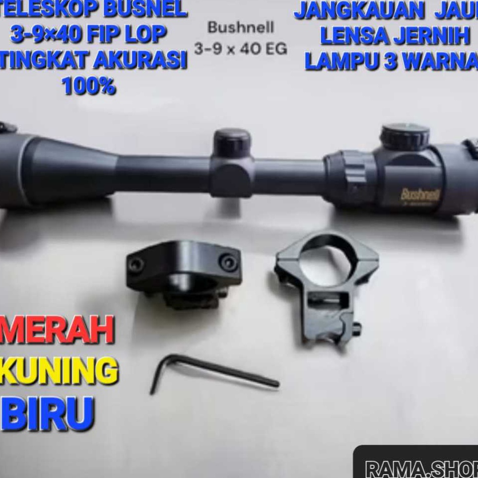 KODE M36Y RMSHOP Teleskop Bushnll 39x4 EG RGB Nyala Hijau Merah Dan Biru Teropong Senapan Angin Bisa