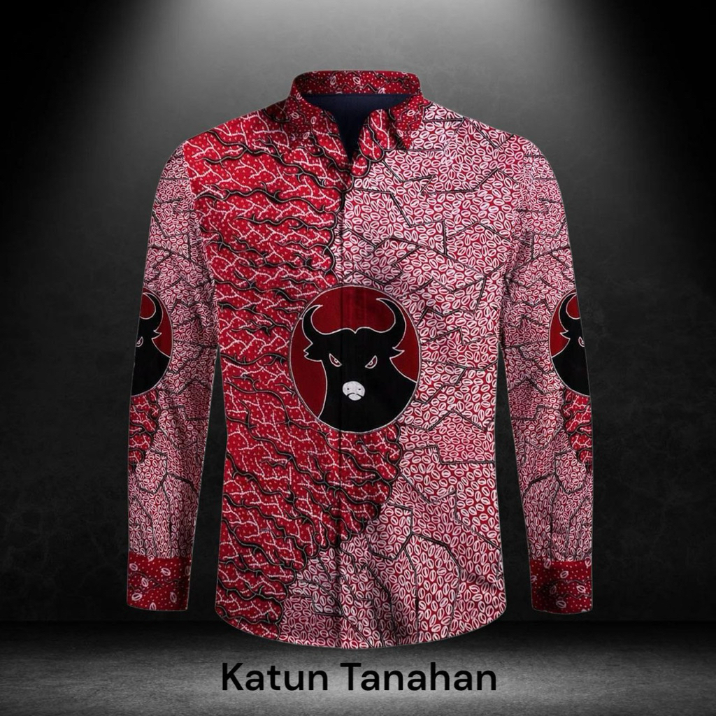 Kemeja Batik Tulis Katun Tanahan – Motif Banteng Merah Eksklusif