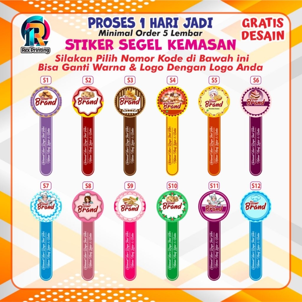 

STIKER SEGEL / STIKER SEAL KUE KERING / STIKER MAKANAN / LABEL CUSTOM/