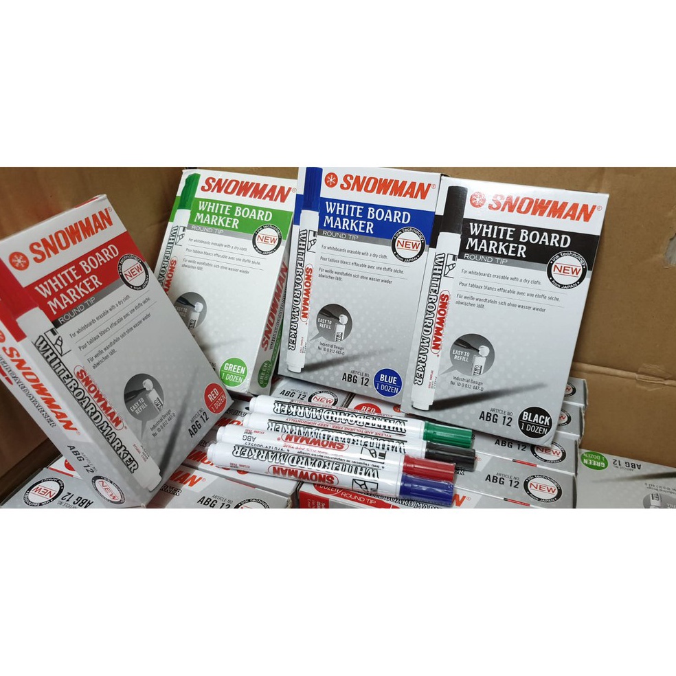 

KODE U48D 12 pcs SPIDOL SNOWMAN WHITEBOARD ABG12