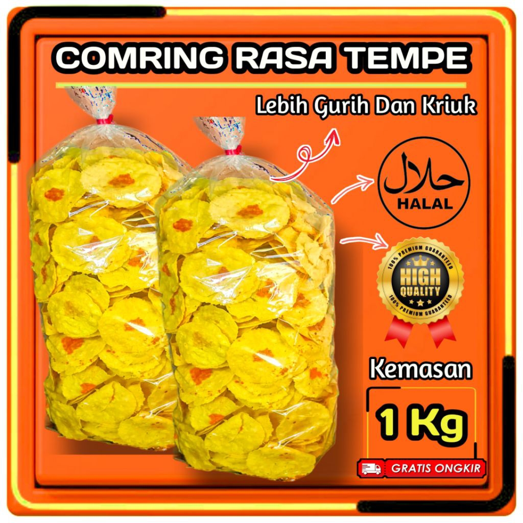 

Comring Isi Tempe 1kg / Kecimpring Singkong Rasa Tempe / Murah Lebih Gurih Dan kriuk
