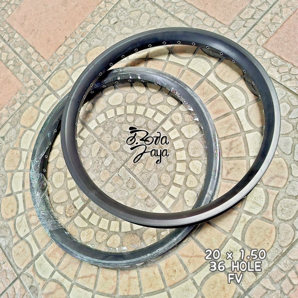 RIM VELG TAIWAN sepeda 20 x 1.50  ALLOY HITAM 14G 36 HOLE