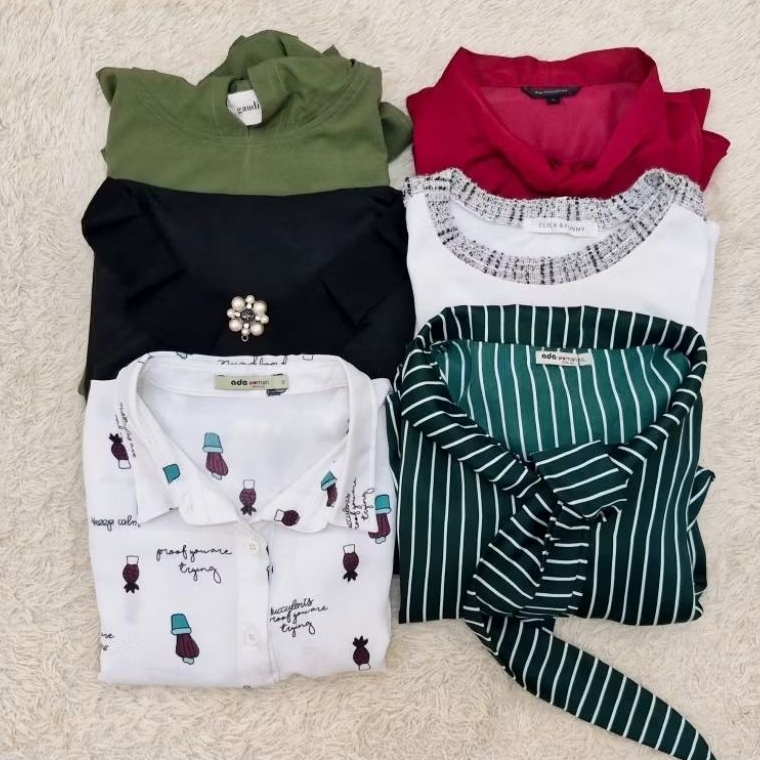 [New & Preloved] Blouse Kemeja Rok Overall Dress Celana HnM Uniqlo The Executive Minimal Adidas Nine