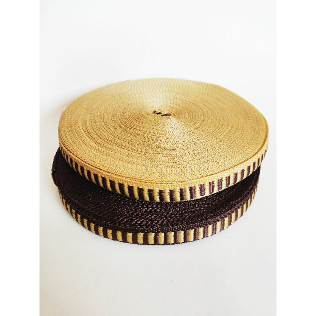 webbing tali bisban pagar garis 1,5 cm panjang 27 meter bisban tas bisban murah