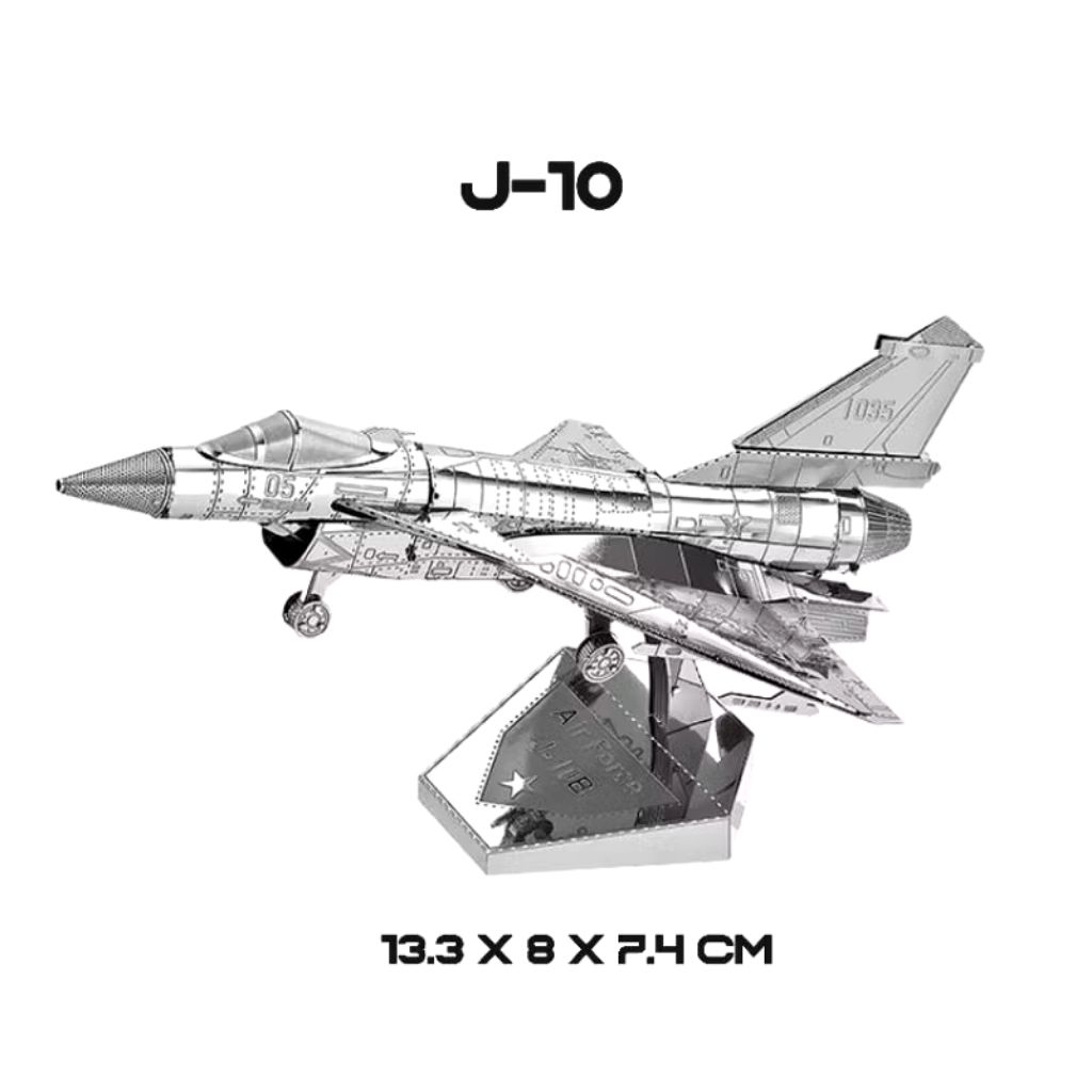 Pesawat tempur J10 model stainless