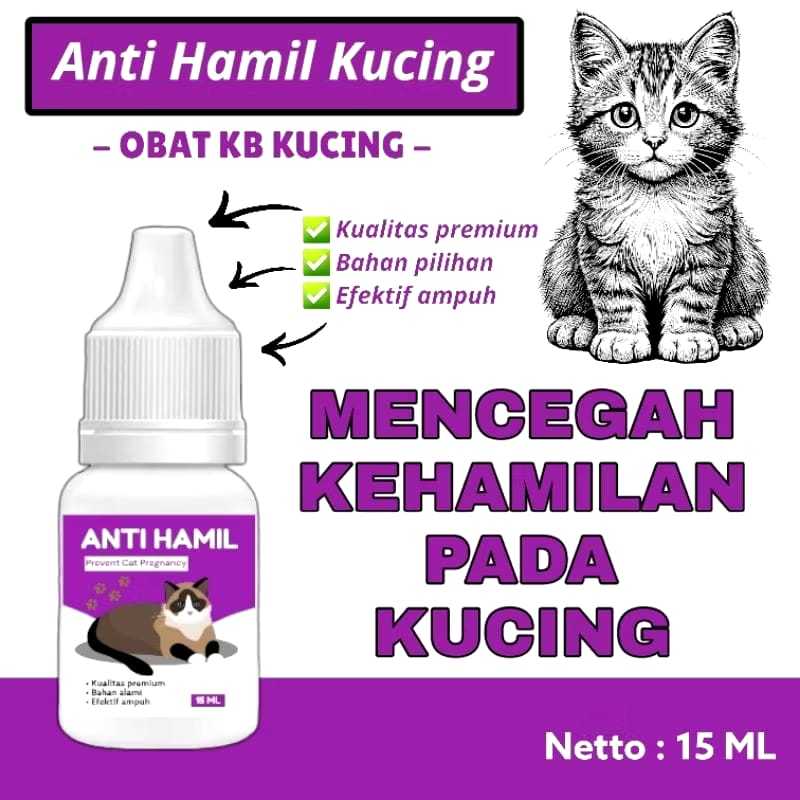 PROMO OBAT ANTI HAMIL KUCING 15ml OBAT KB KUCING