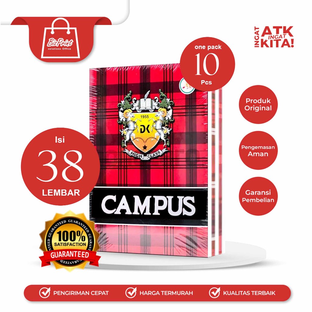

Buku Tulis 38 Lembar CAMPUS Isi 10 Buku 100% ORIGINAL CAMPUS