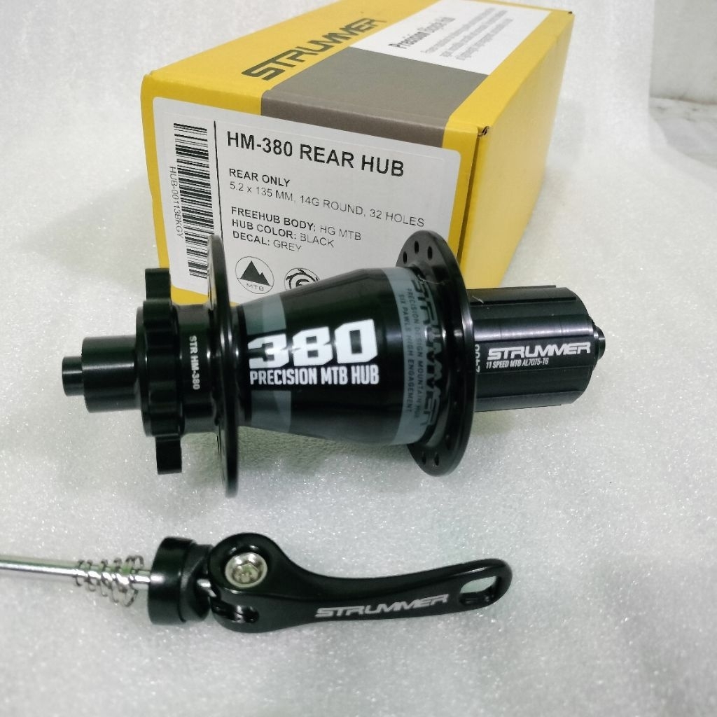 Freehub mtb Strummer HM 380 QR 32 hole HFH sepeda MTB disc brake 6 pawls Tawon hub Belakang