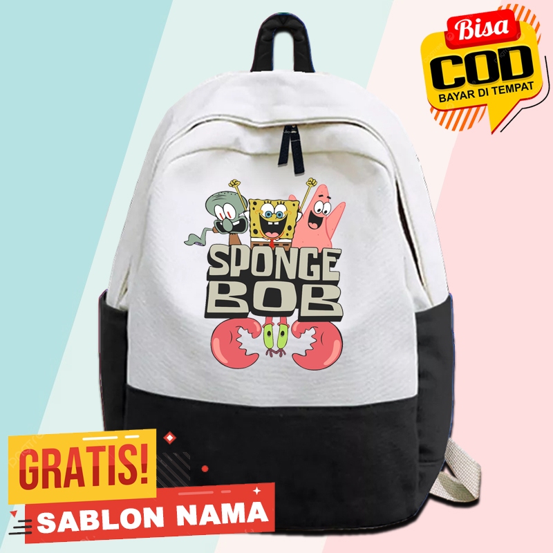 Tas Ransel Anak Spongebob  Karakter / Tas Gendong Anak Sekolah