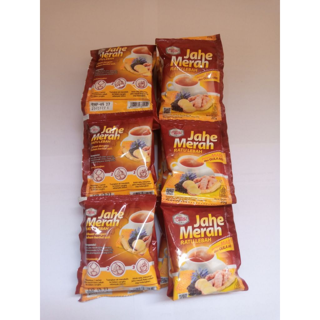 

Jahe Merah Madu Dan Gula Aren Ratu Lebah (1 renceng/10 sachet)
