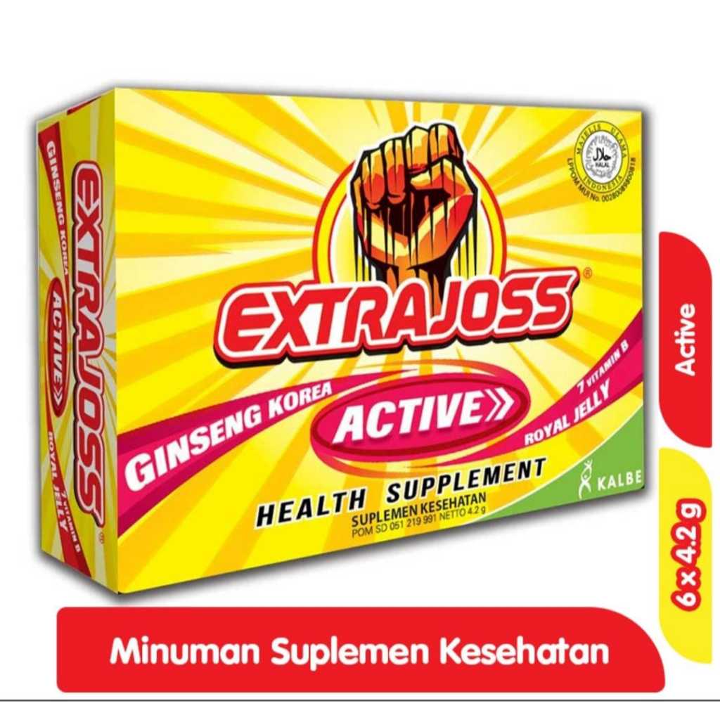 

EXTRA JOSS Active Minuman Suplemen Kesehatan 6 x 4,2 g