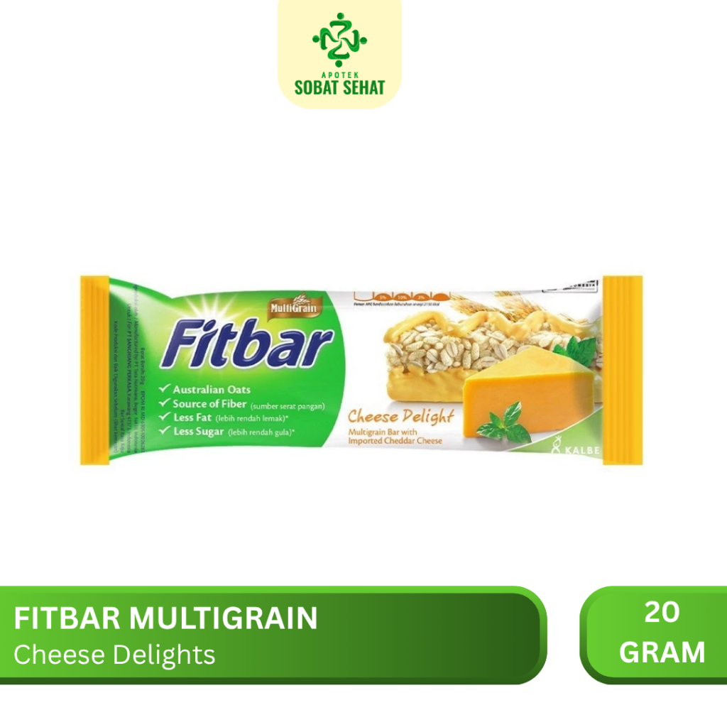 

Fitbar Cheese Delight 20gr Multigrain Serat Tinggi