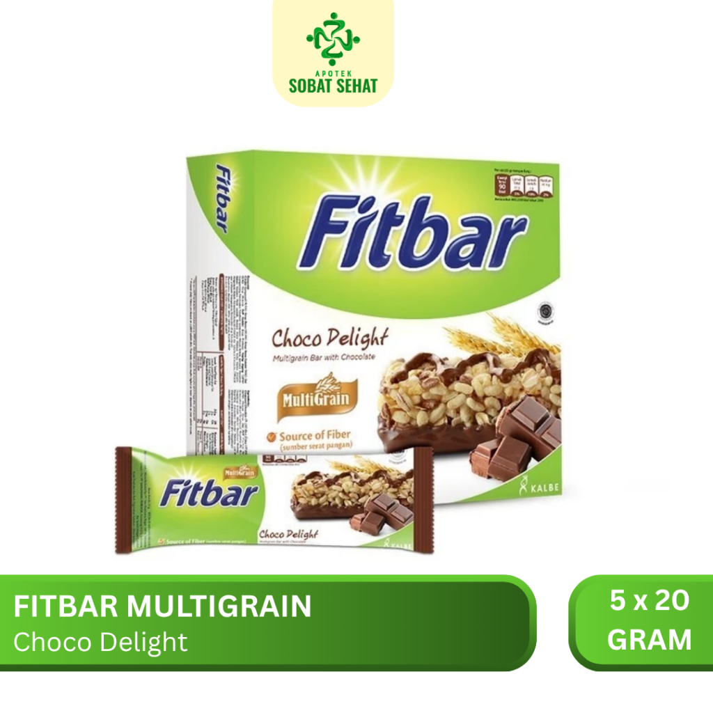 

[5 x 20 Gram] Fitbar Choco Delight Multigrain 20 Gram Kaya Serat