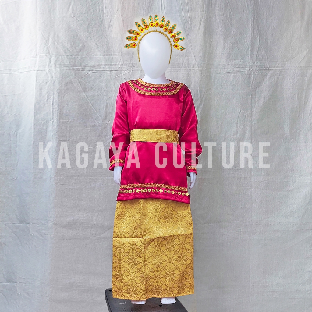 DISKON BAJU KURUNG MELAYU ANAK PEREMPUAN SET SUNTING KECIL TK SD SMP SMA - BAJU TARI MELAYU ANAK