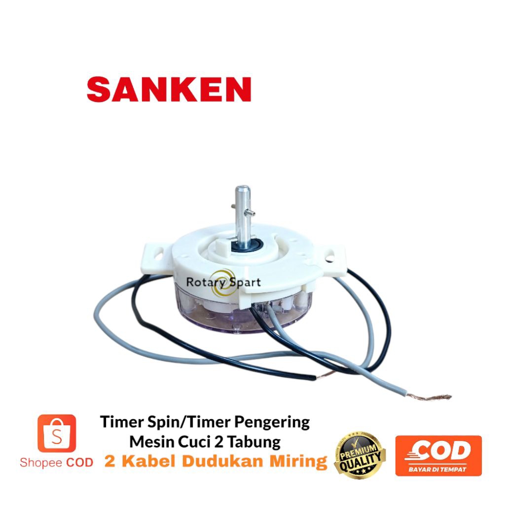 Timer Spin/Timer pengering 2 kabel dudukan Miring mesin cuci Sanken 2 Tabung