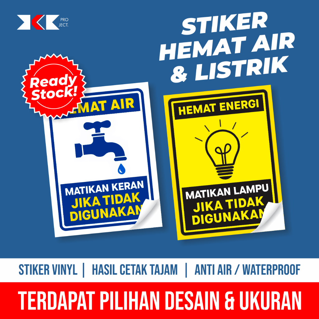 

STIKER HEMAT AIR & LISTRIK / STICKER ANTI AIR