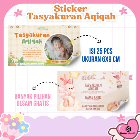 

Cetak Sticker Tasyakuran Aqiqah Custom Isi 25 Pcs