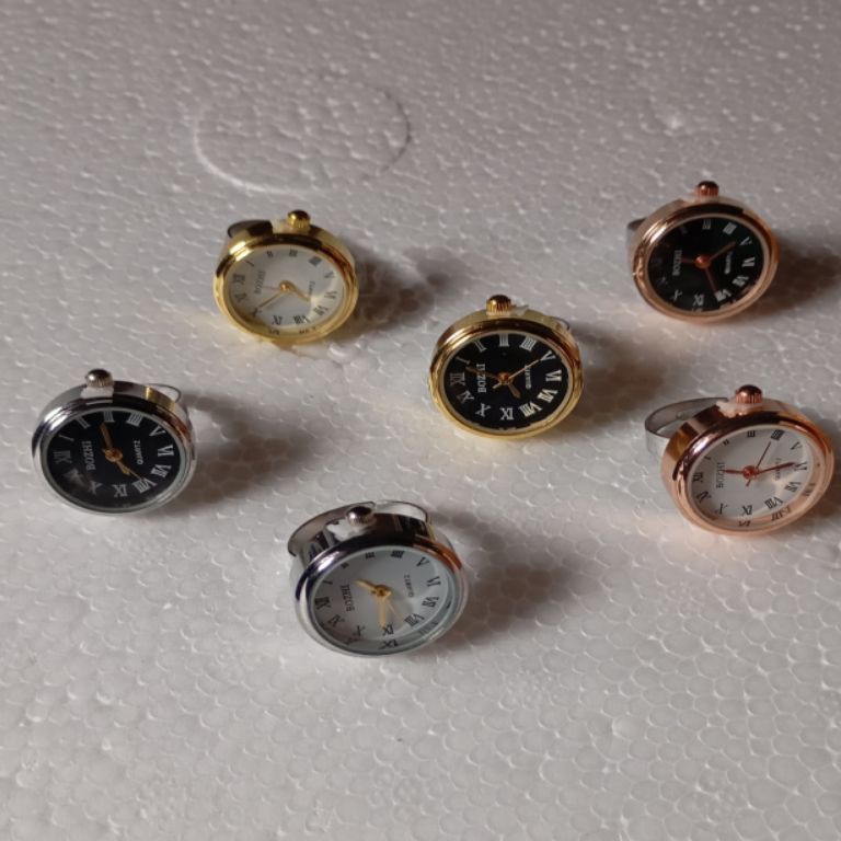 KODE Q76I Jam Cincin mini Pria wanita jam cincin jari Tahan Air