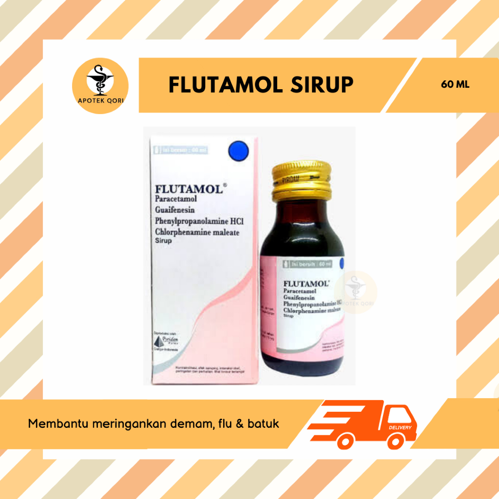 FLUTAMOL SIRUP 60 ML / MERINGANKAN DEMAM FLU BATUK ANAK