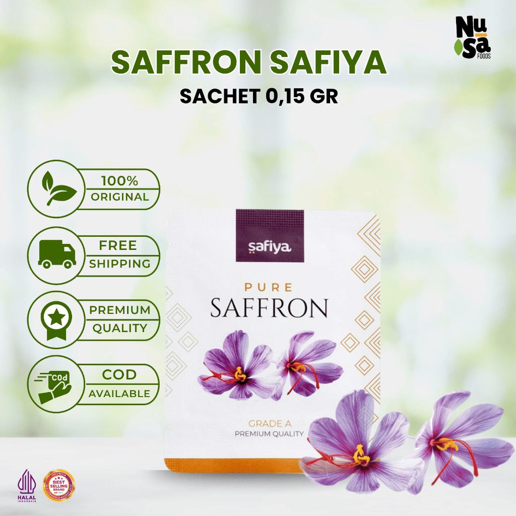 

Saffron Safiya Sachet 0,15 Gram Safron Super Negin Grade A Premium
