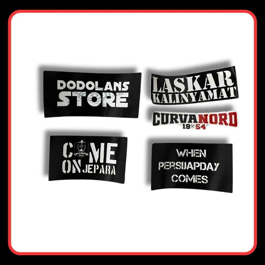 

stiker pack 5 pcs spesial tema suporter persijap