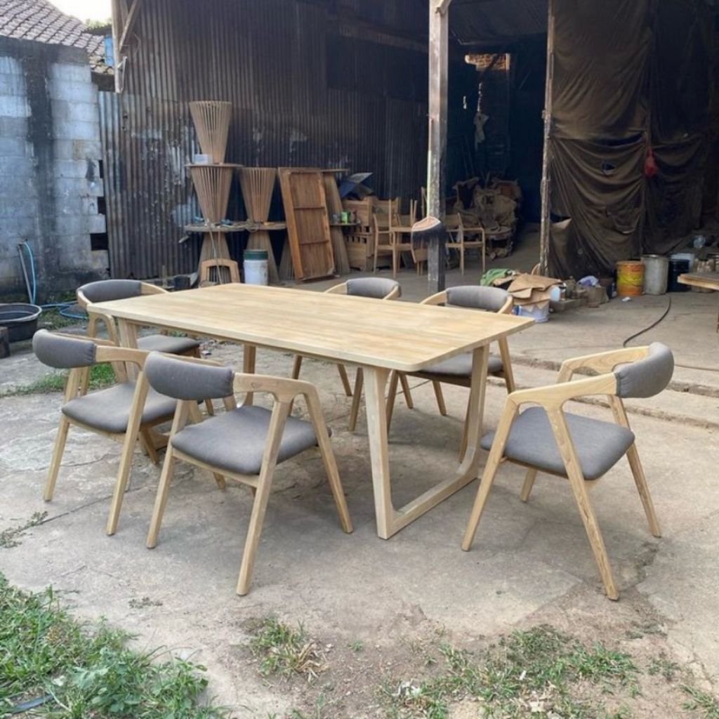 set meja makan meja makan kayu jati set meja makan dudukan sofa