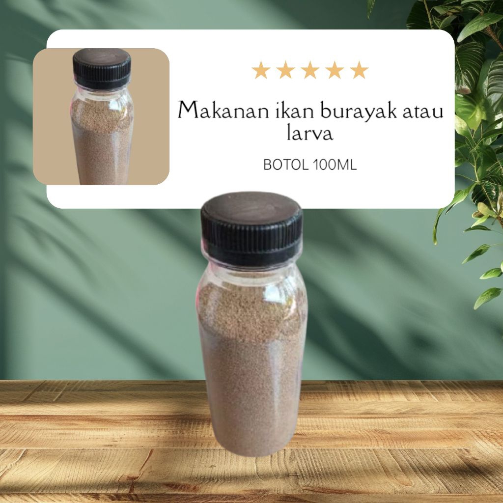 pakan burayak/Pelet ikan kecil/pelet kemasan botol 110ml/pakan ikan kecil/pakan larva/pakan anak ika