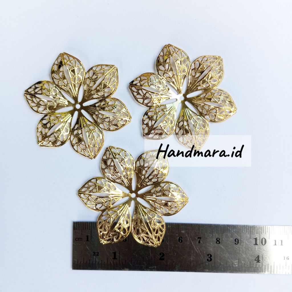 Lempengan Emas Bunga Besar PERLUSIN
