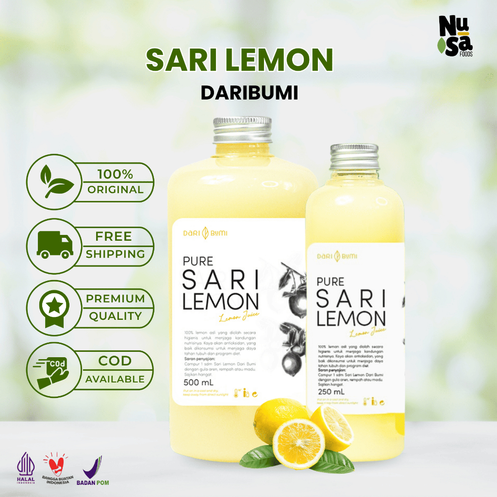 

Sari Lemon Dari Bumi 500 ML Lemon Murni Premium Quality Original