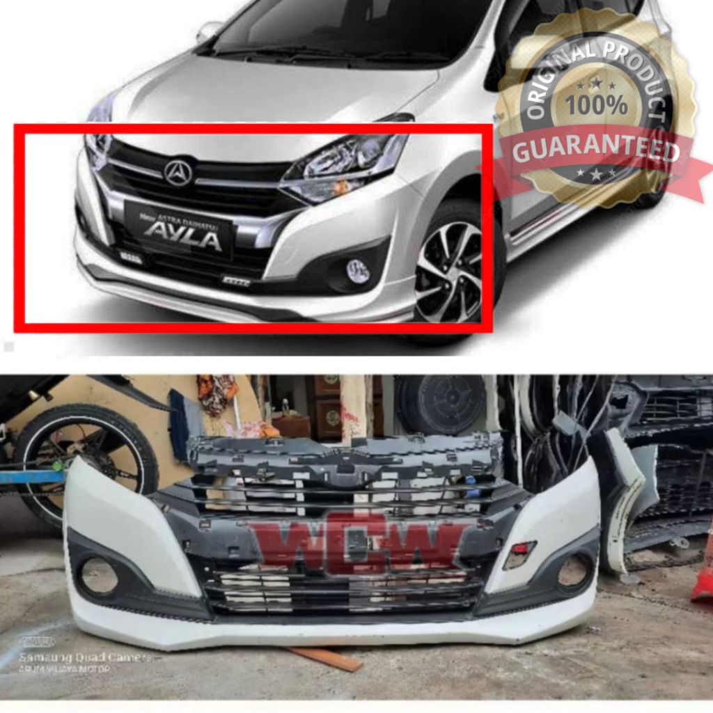 bumper bemper depan ayla 2019 2020 original copotan