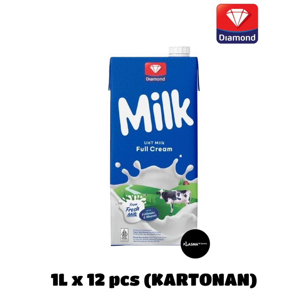

Susu DIAMOND UHT Full Cream 12pcsx1L Kartonan
