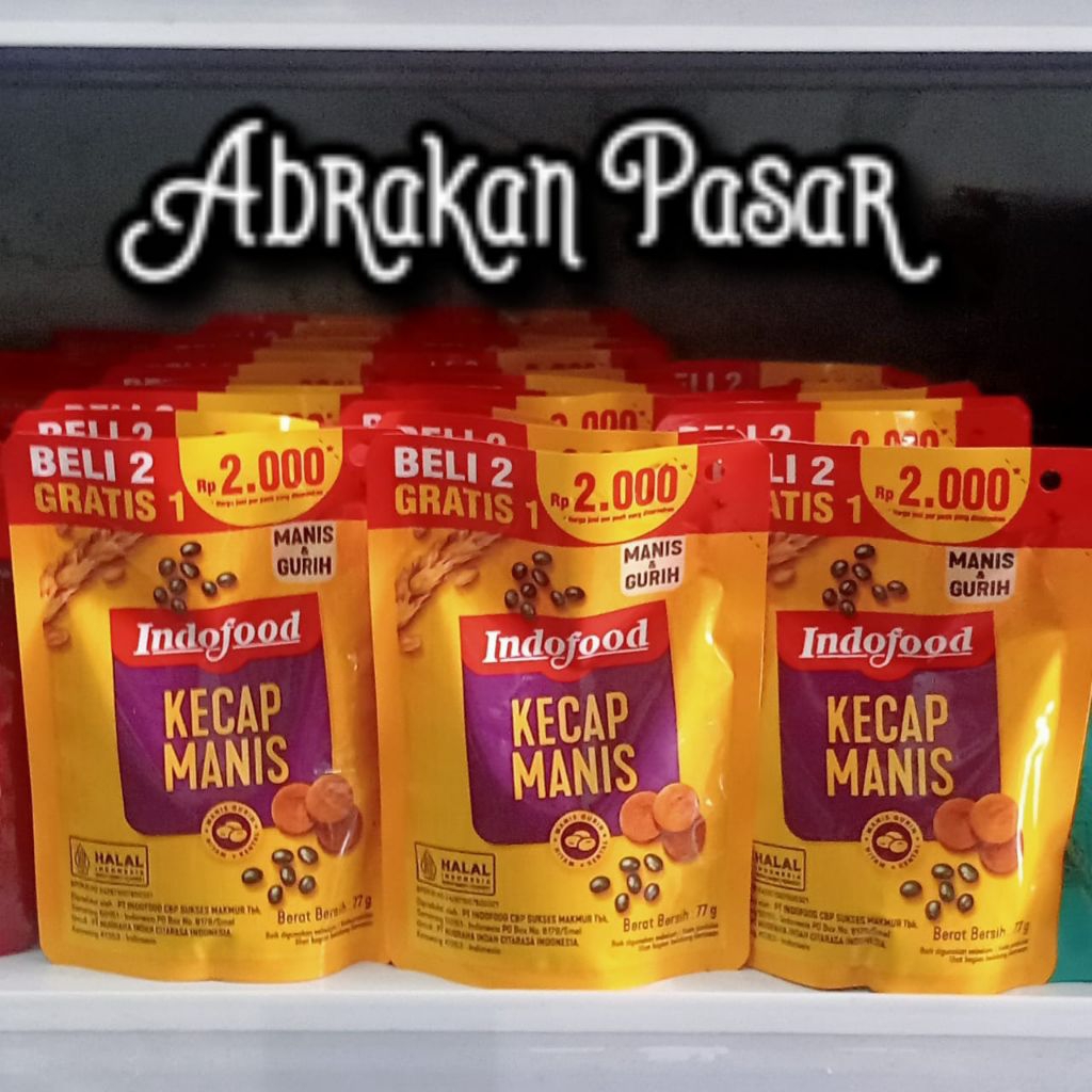 

KECAP INDOFOOD BERAT 77 gr (2GRATIS 1)