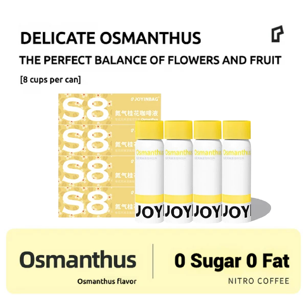 

[ 4pcs ] JOYINBAG S8 Osmanthus Nitro Coffee 8 Espresso Shots [ Osmanthus Coffee ] Nitro Kopi Instan
