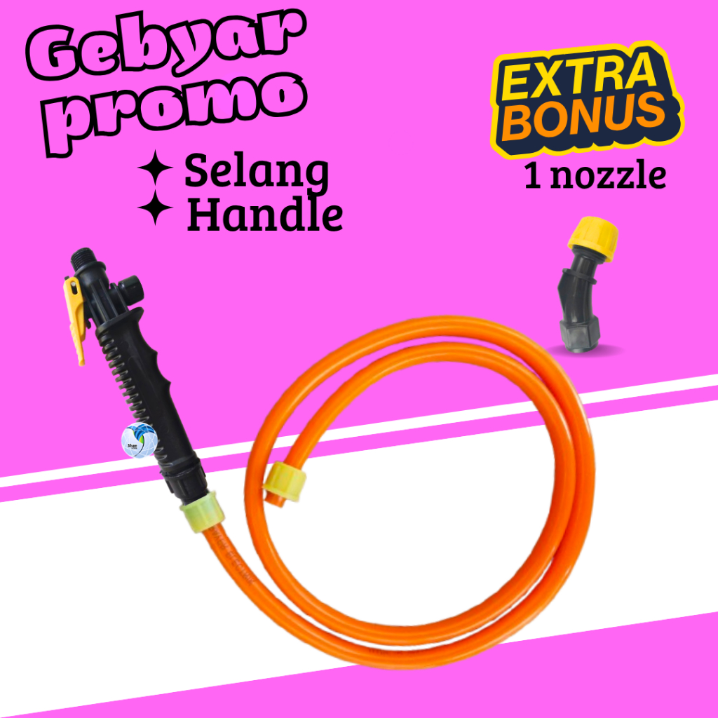 Selang+handle kran kuning Sprayer semprotan Elektrik Manual Semprot Hama Knapsac bonus 1 nozzle spra