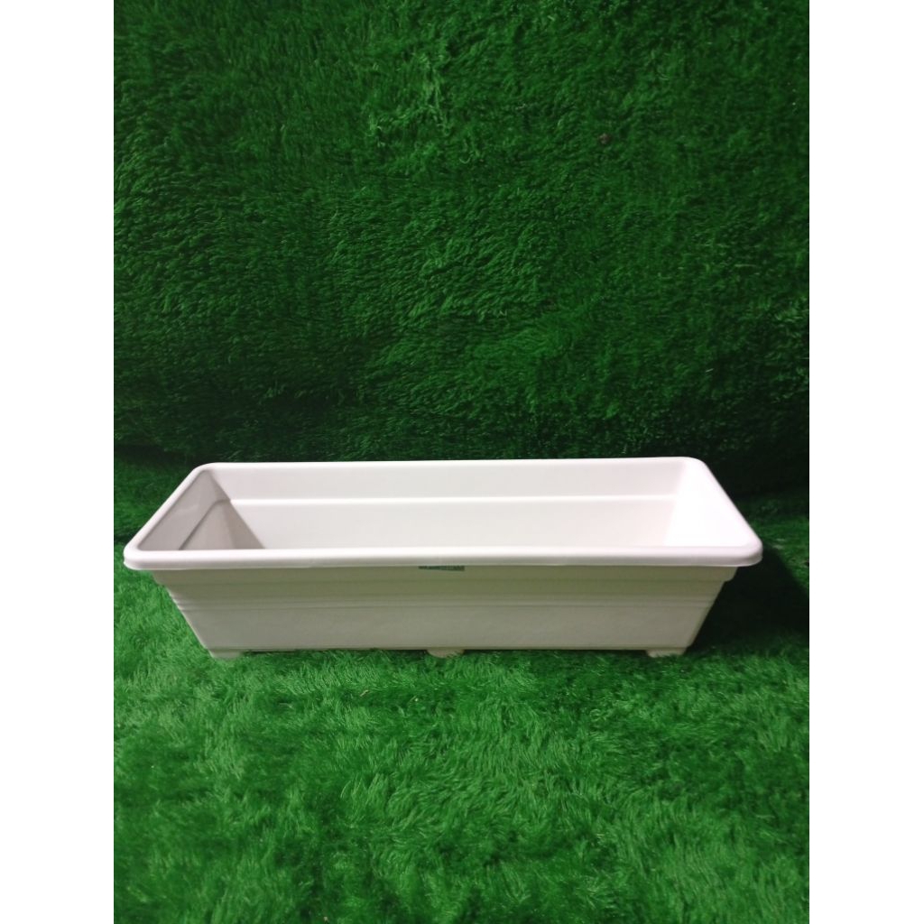 Pot Bunga Persegi Panjang Putih / Pot Galaxy / Pot Plastik