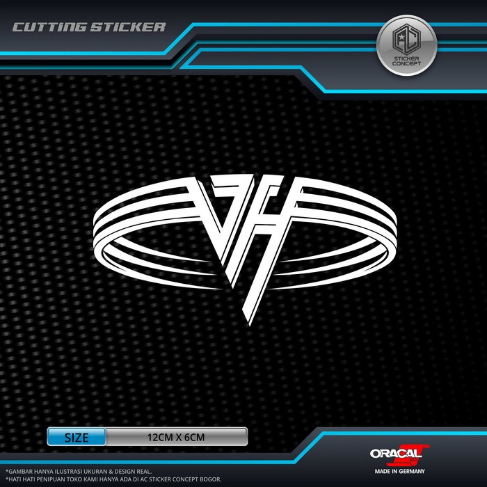 Sticker Cutting Band Musik Van Halen Stiker Untuk Body Kaca Mobil Motor Laptop