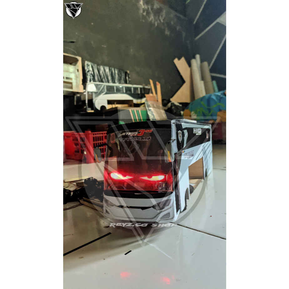 variasi Strobo mata miniatur bus lampu mata miniatur bus warna merah lampu Strobo RGB sticker headla