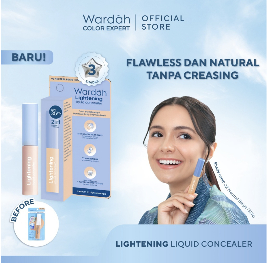 WARDAH LIGHTENING LIQUID CONCEALER WARDAH LIQUID CONCEALER WARDAH CONCEALER ORI BPOM (GROSIR)