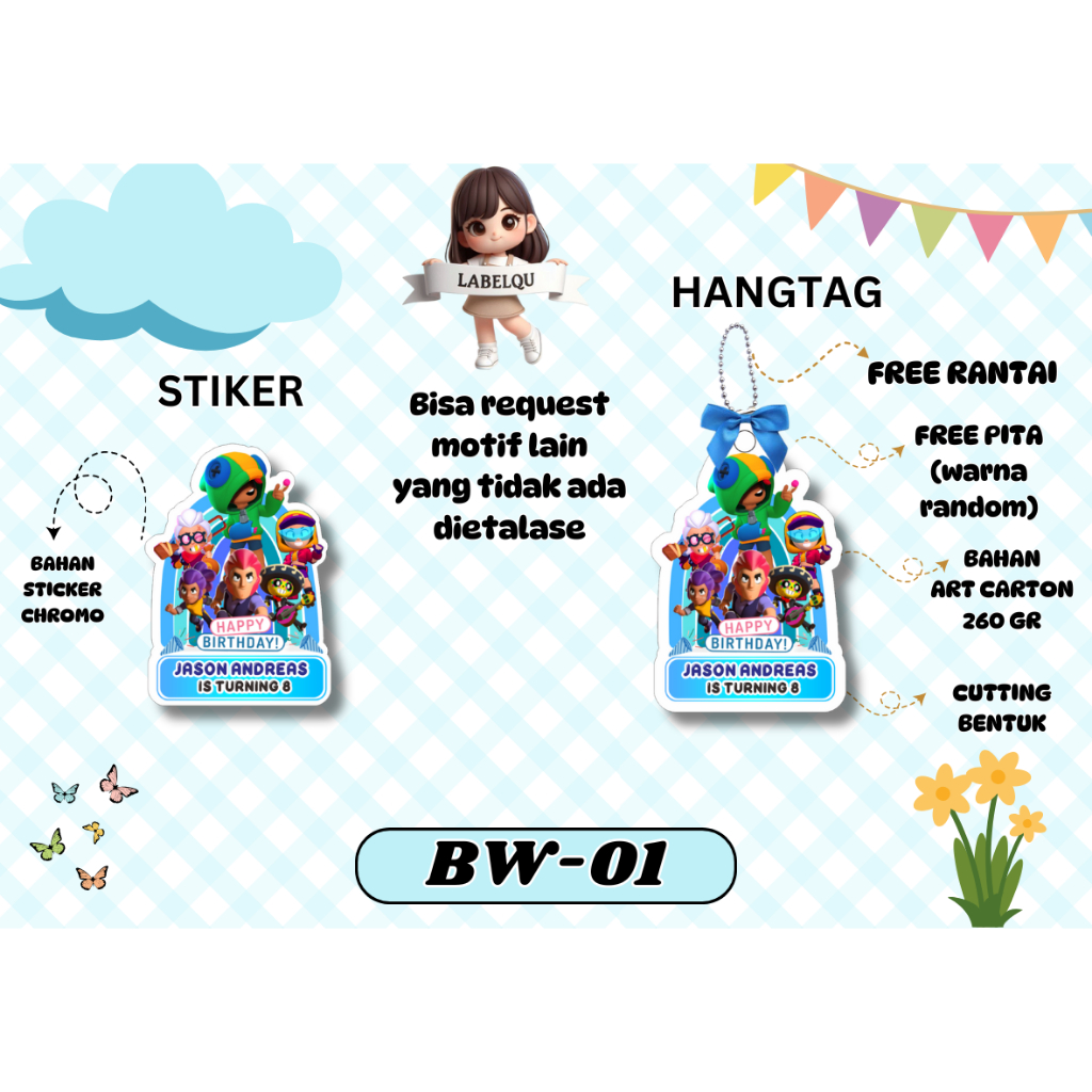 

HANGTAG | STICKER BIRTHDAY| ULANG TAHUN / KARTU UCAPAN HAMPERS ULANG TAHUN MOTIF ANAK COWOK | BOY PART 3